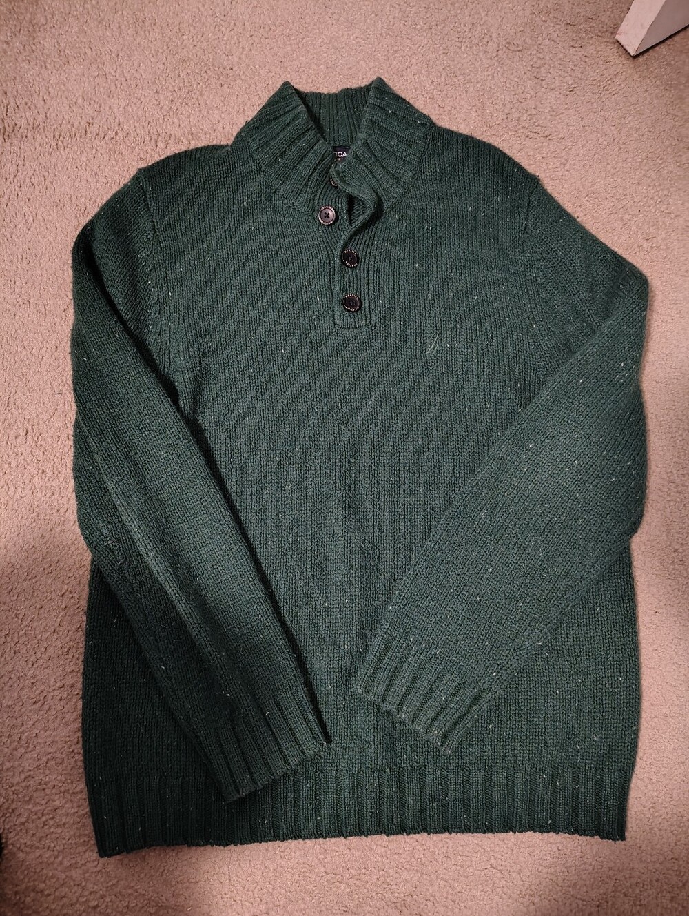 Nautica Half Button Up Sweater EUC